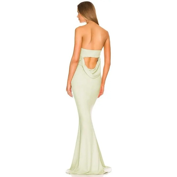 Katie May Strapless Sage Color with open back size xxs - Picture 2 of 11